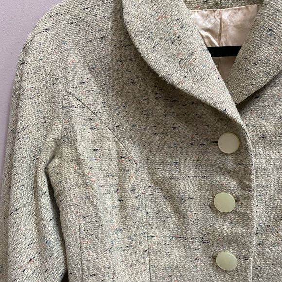 SOLD ELSEWHERE -  Vintage 50s/60s Original Plover Tweed Light Green Blazer - Picture 3 of 7